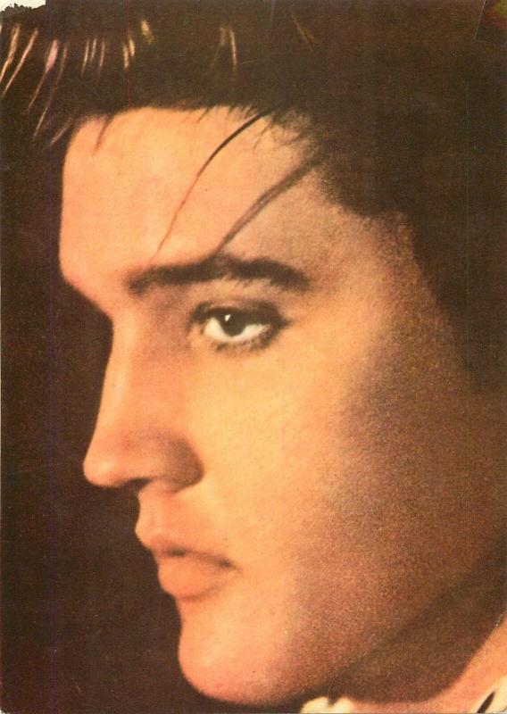 Elvis Presley singer profile view