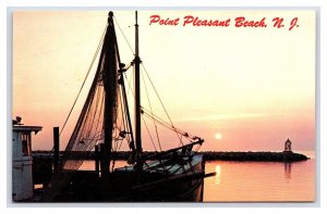 Point Pleasant Beach N. J. New Jersey Postcard Sailboat