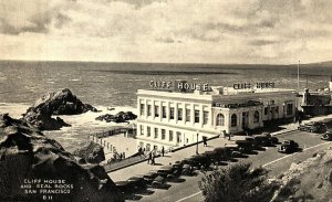 1930s SAN FRANCISCO CALIFORNIA CLIFF HOUSE SEAL ROCKS POSTCARD P285