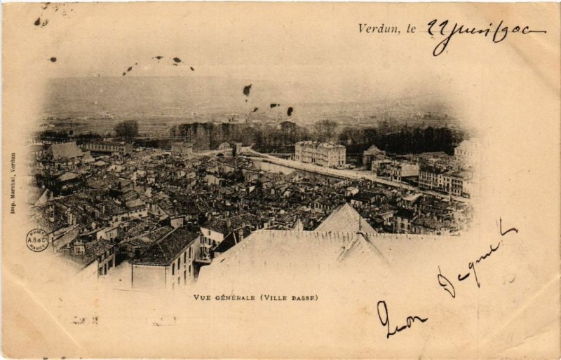 CPA VERDUN - Vue générale - Ville Basse (630752)
