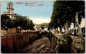 Madeira Ribeira Funchal Water-Course Funchal Portugal Postcard