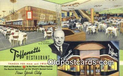 Linen, Time Square Toffenetti Restaurant, New York City, NYC Postcard Post Ca...