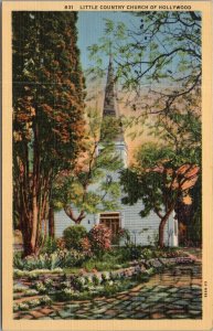 Little Country Church of Hollywood CA Postcard PC520