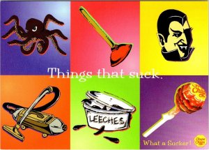 Advertising  CHUPA CHUPS LOLLIPOPS  Candy~Leeches~Dracula~Octopus+  4X6 Postcard