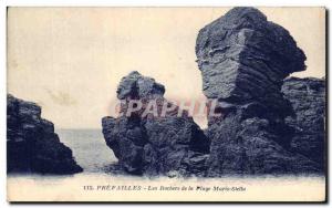 Old Postcard Prefailles The Rocks of the Stella Maris Beach