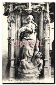 Postcard Old Brou Church Bourg Figure Mausoleum of Philibert le Beau