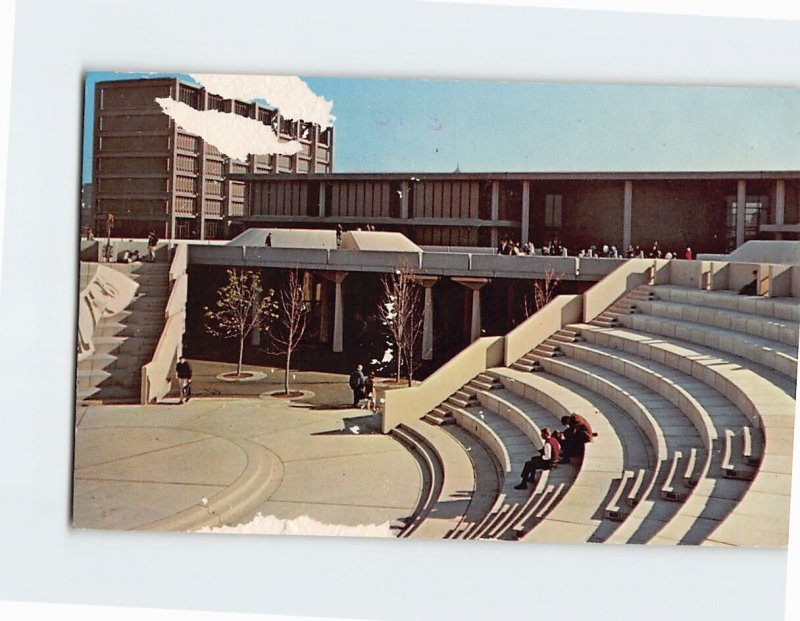 Postcard Open Air Amphitheater Chicago Circle Campus University Of Illinois USA