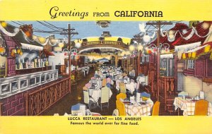 California, Lucca Restaurant Los Angeles California  