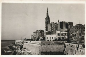 Malta St Paul's Cathedral Vintage RPPC 03.95