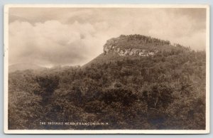 Franconia New Hampshire~The Indians Head Profile~1920s RPPC