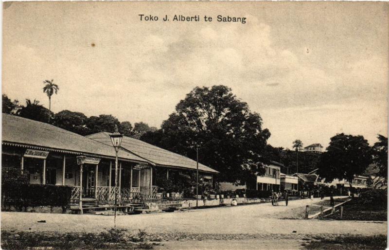 CPA AK INDONESIA DUTCH INDIES - Toko J. Alberti te Sabang (a1714)