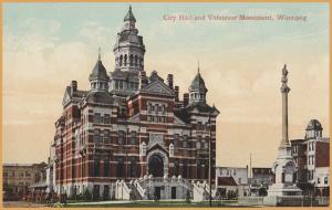 Winnipeg, Manitoba - City Hall and Volunteer Monument - 