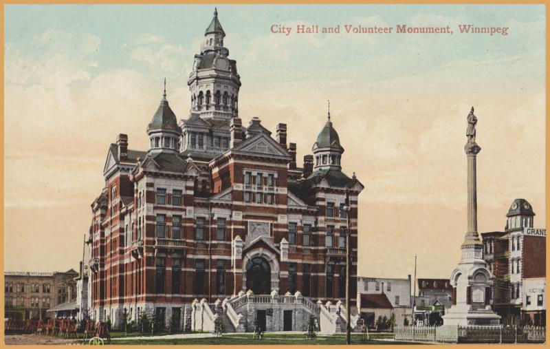 Winnipeg, Manitoba - City Hall and Volunteer Monument - 