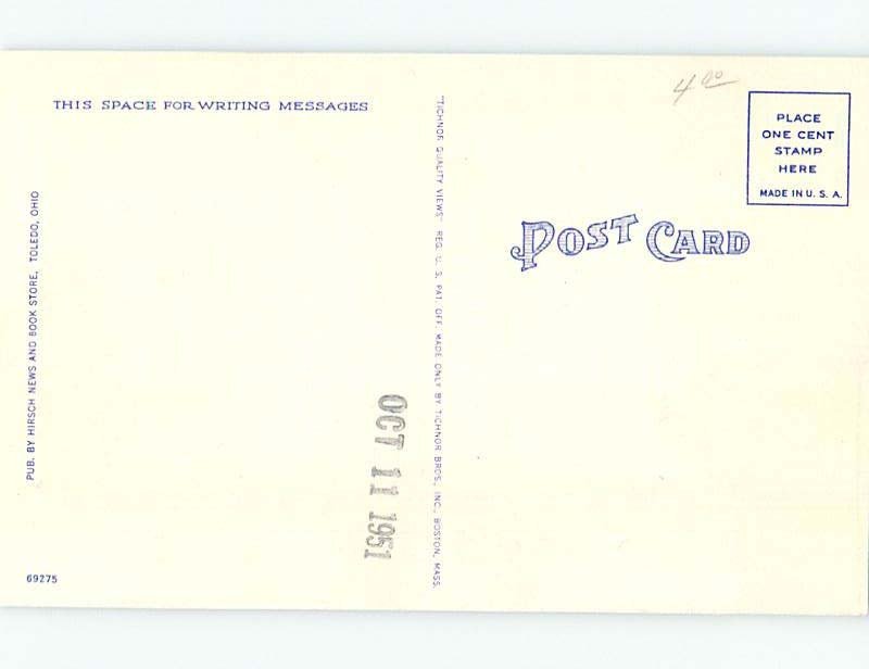 Linen YMCA BUILDING Toledo Ohio OH G1949