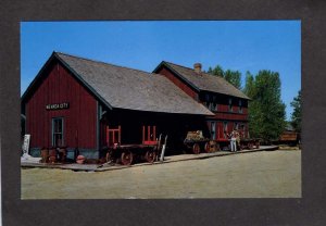 MT Railroad Train Station Depot Alder Gulch  Nevada City Montana Postcard