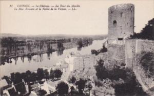 France Chinon Le Chateau Le Mur Romaine et la Vallee de la Vienne