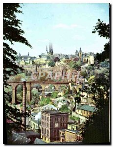 Old Postcard Luxembourg picturesque view of the Upper Town