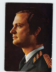Postcard  Portrait of King Carl XVI Gustaf The King of Sweden