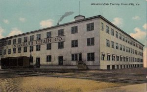 Postcard Standard Chair Factory Union City PA