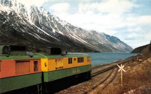 BC, Canada  WP&Y RAILROAD Fright-Passenger Train LAKE BENNETT~Coast Mtn Postcard