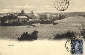 chile, VALDIVIA, Panorama Harbour (1900s) Panorama