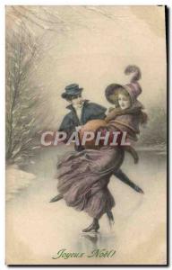 Old Postcard of Sports & # 39hiver Skating Woman