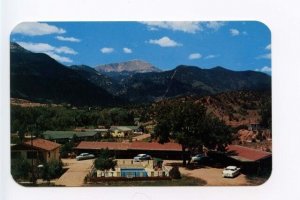 Manitou Springs CO Motel Pool Old Cars Postcard