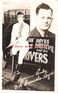 Advertising Postcard, RPPC, Bob Suicide Hayes Daredevil & His Drivers