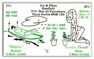 QSL Radio Card From Parrsboro Nova Scotia Canada XM63-12699 XM63-31069