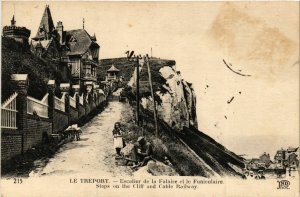 CPA Le TRÉPORT-Escalier de la Falaise et le Funiculaire (348292)