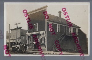 Foxhome MINNESOTA RPPC c1910 DRUG STORE Main Street nr Fergus Falls Breckenridge