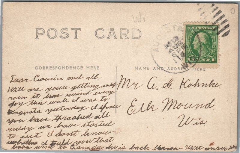 EAU CLAIRE RIVER WI ANTIQUE REAL PHOTO POSTCARD RPPC