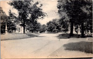 Drive Through Forest Home Cemetery, Milwaukee WI c1906 Undivided Postcard T41