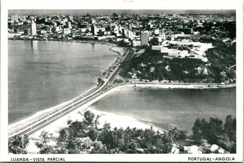 Vtg Tarjeta Postal Tapa Aerolíneas - Angola Portugal Antena - Luanda Vista