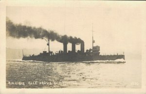 Italian R.N. Libya Battleship RPPC 03.08