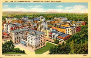 Idaho Boise View Of Business District From Dome Of Capitol Curteich