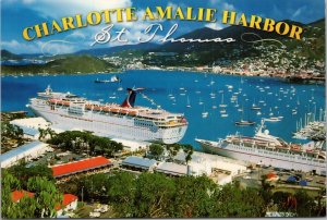 Charlotte Amalie Harbor St. Thomas USVI Postcard PC398