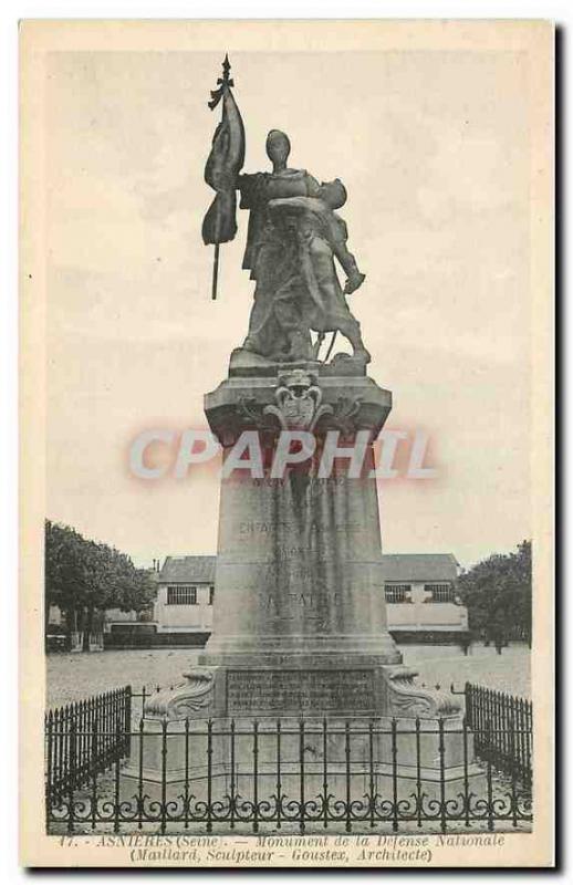 CPA Asnieres Seine Monument de la Dejense Nationale 