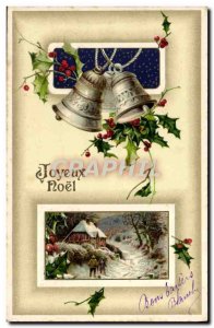 Old Postcard Fantasy Christmas Bells