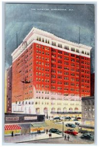 1948 The Tutwiler Building Stores Cars Birmingham Alabama AL Vintage Postcard 