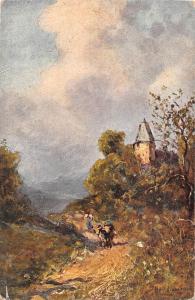 uk24939 buscaglione painting postcard old manor art