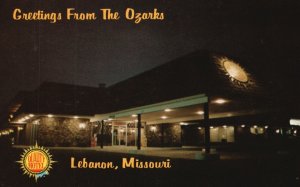 Vintage Postcard Greetings From The Ozarks Motel & Restaurant Lebanon Missouri