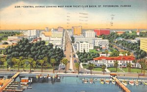 Central Avenue Looking West from Yacht Club Basin St Petersburg, Florida  