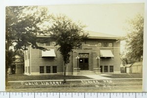 C.1910 RPPC Public Library, Aurora, Nebraska Real Photo Vintage Postcard P35