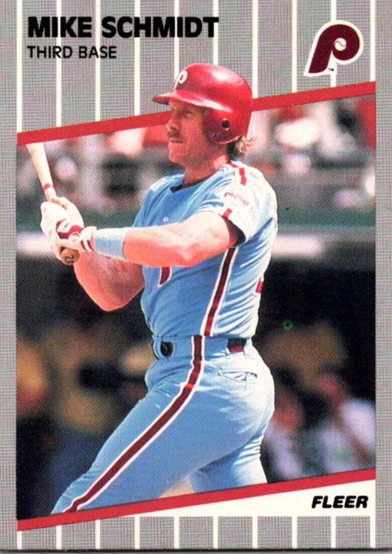 Third baseman Mike Schmidt of the Philadelphia Phillies bats