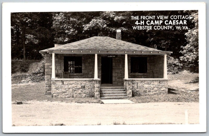 Webster County West Virginia 1959 RPPC Real Photo Postcard 4-H Camp Cottage