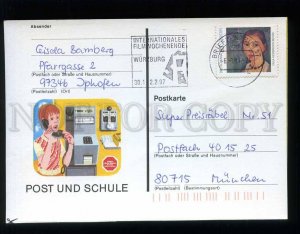 210554 GERMANY Post and school social advertising postal card