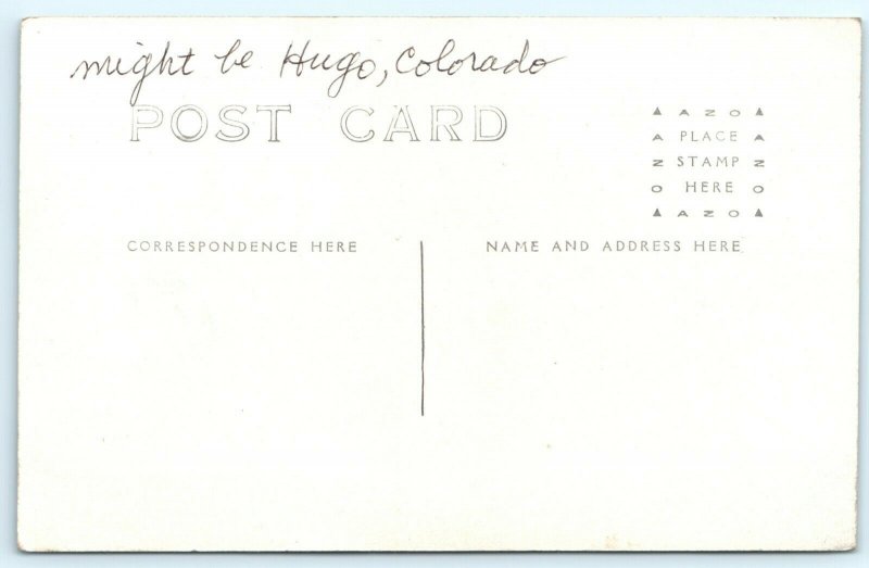 c1910s Hugo, Colorado House Home Residence & People RPPC Real Photo Postcard A12 