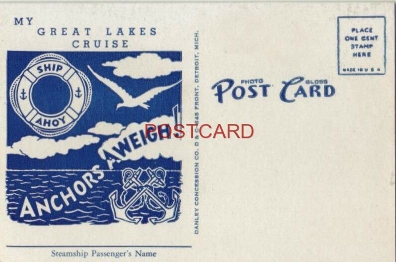 BAR ROOM ON THE S.S. GREATER DETROIT Anchors Aweigh! United States