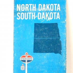 Circa 1965 North And South Dakota Road Map Standard Oil Tempo Travel Tips
